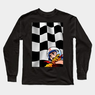 Speed Racer Checkered Flag! Long Sleeve T-Shirt